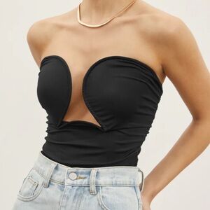 Black Strapless Top